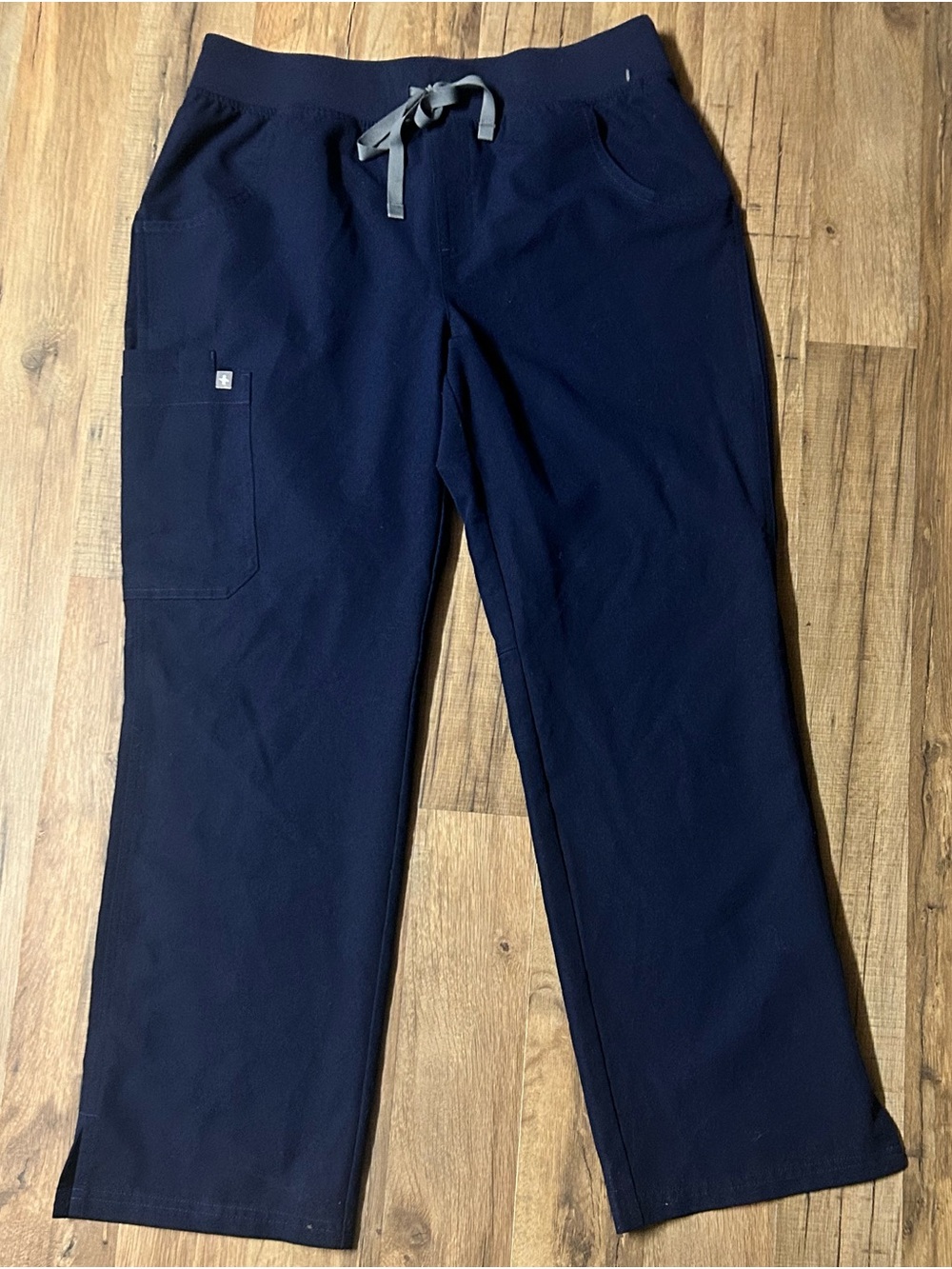 FIGS Technical Scrub Pants Womens Medium Petite Blue Cargo  Medical